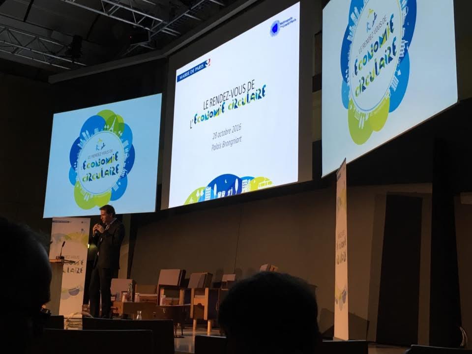 Conférence sur l’économie circulaire, datée du 28 octobre 2016 sur le visuel